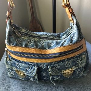 Authentic LV monogram denim baggy PM